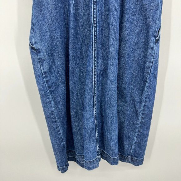 Universal Thread Denim Dress Blue Jean Sleeveless Pockets - Picture 10 of 11